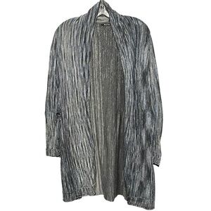 NIC+ZOE “No Regrets” Cardigan Blue Women’s Large Open Front Knit Sweater